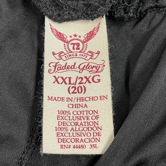 Faded Glory Black Lined Skirt XXL/20 - Picture 7 of 8